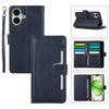For iPhone 16 Case Split Leather Magnetic Wallet Phone Protector with Wrist Strap
