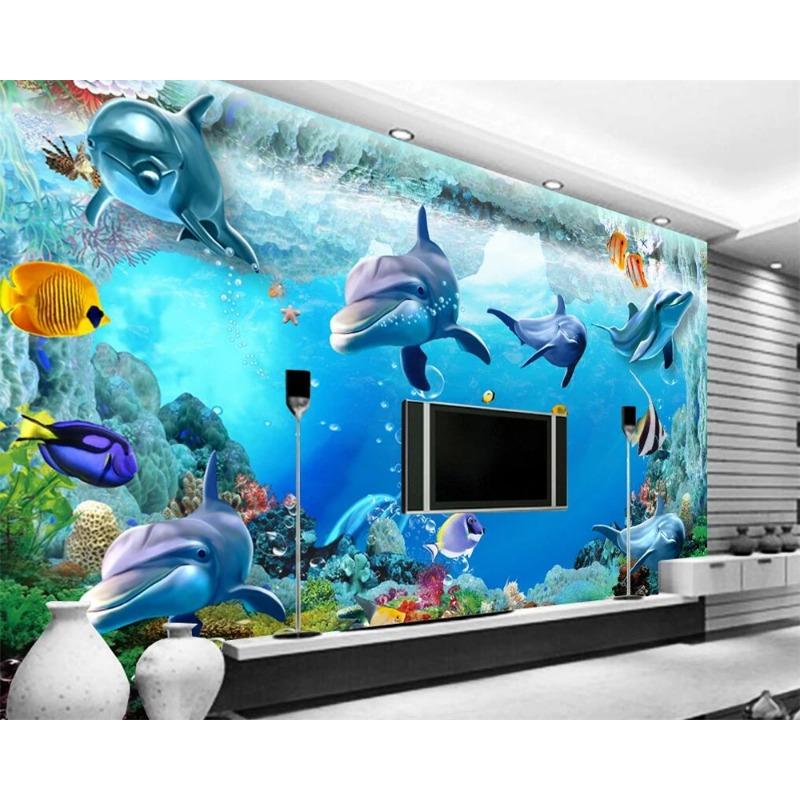 Modern 3d Wallpaper Underwater World 3d Wall Painting Children's Room Living Room Bedroom Wallpaper