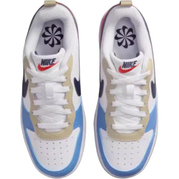 Nike Court Borough Low Recraft GS White Thunder Blue Light Crimson Kids Sneakers Blue-Beyond DV5456-124
