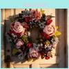 Vintage Peony Wall Decor With Silk Flowers For Home Entryway And Wall Art