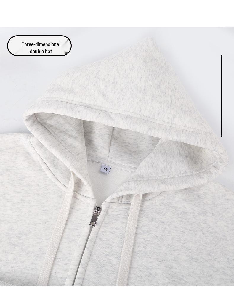 450G Heavyweight Men's Cotton Velvet-Lined Hoodie: Trendy, High-End Feel for Couples