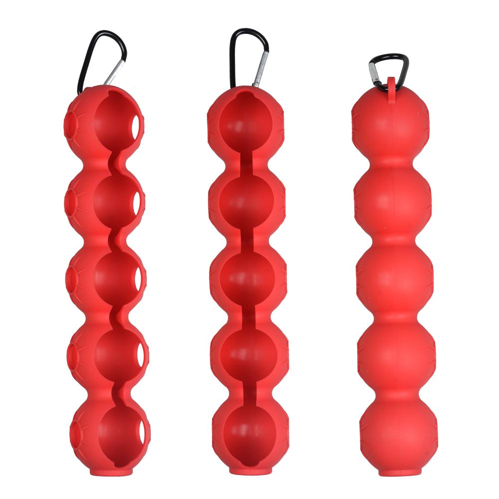 Silicone Golf Ball Cover 5-piece Set With Hook and Loop For Portability Multiple Colors Available
