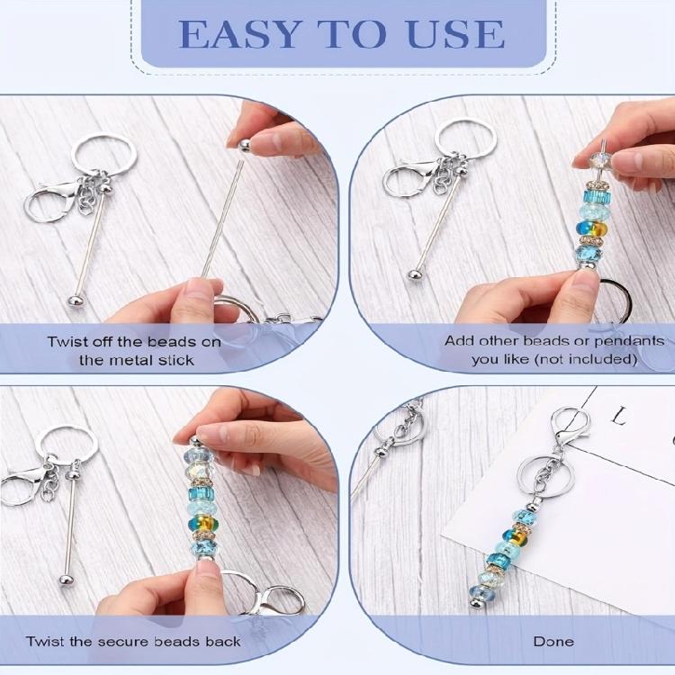 12 Pcs Elegant Keychain Crafting Set Sturdy Alloy Beading Charm Pendant for Stylish Key Decorations and Ornament