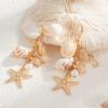 Boho Ozean Stil Quallen Seestern Jakobsmuschel Quaste Ohrringe Urlaub Silber Gold Farbe Imitationsperlen Kristall Lange Ohrringe Sommer Strand Schmuck Y2K