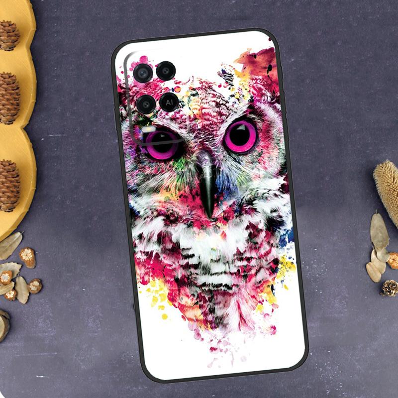 Cartoon Owl Phone Case For Oppo A40 A60 A80 A78 A98 A18 A38 A58 A74 A94 A54 A16 A76 A96 A15 A17 A77 A57S