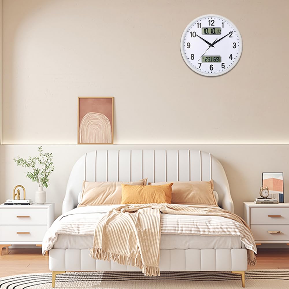 Analog Wall Clock Temp/Humidity Display