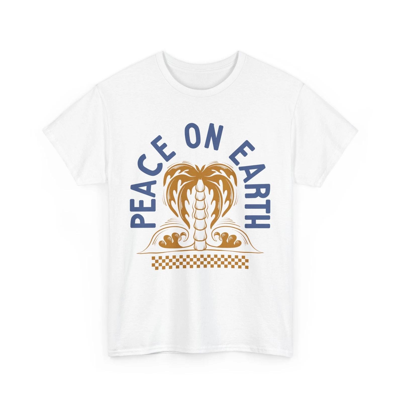 Peace on Earth T-Shirt | Mountain Climbing Tee | Hiker Explorer Shirt S