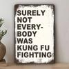 Vintage Kung Fu Kampf Metall Wandkunst Schild Heimdekoration