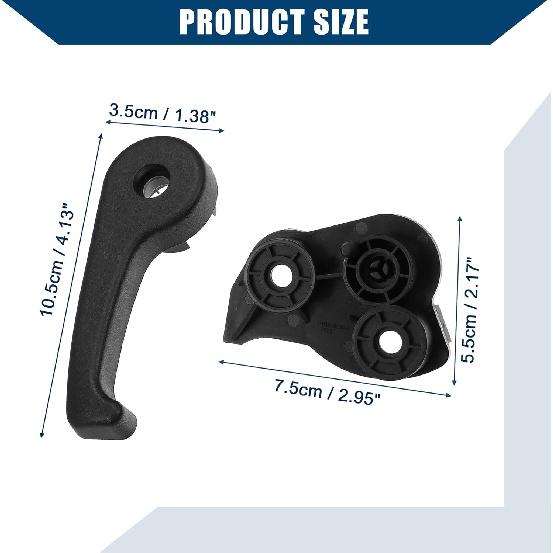 No.81180-2B000 / Hood Release Base Handle Assembly for Hyundai Santa Fe 2007-2022 / Front/Durable Plastic / 1Set Black