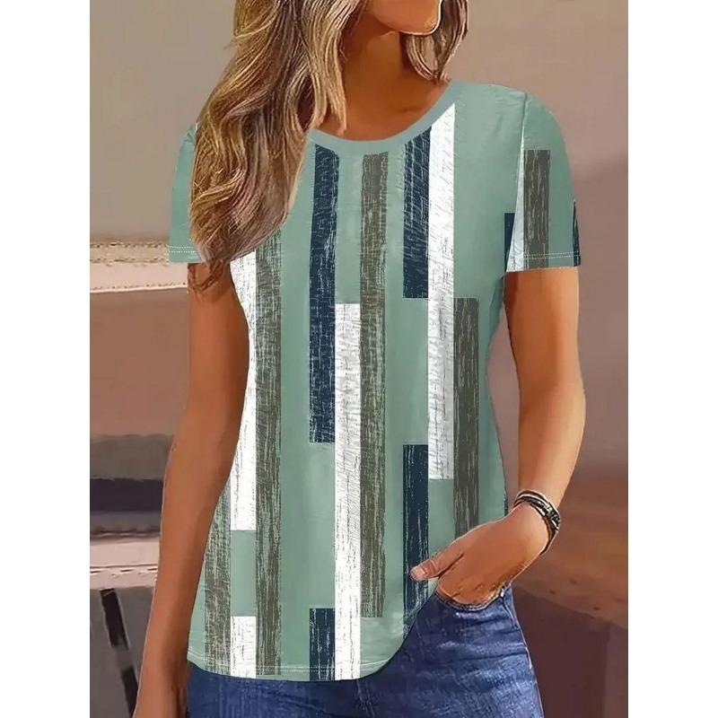 Women's T-shirt with Striped Pattern