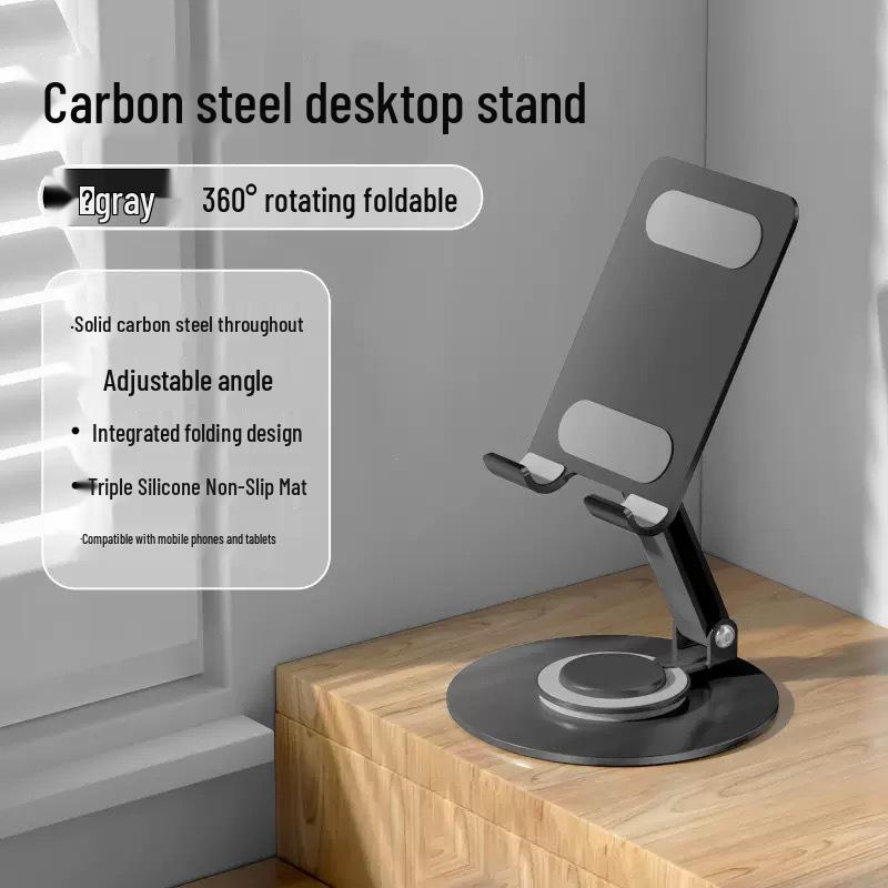 Creative Macaron Color Rotating Phone & Tablet Stand - Portable, Foldable, Desktop Accessory for Lazy Users