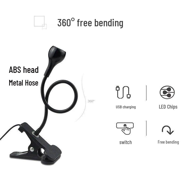 Clip-On Desk Lamp for Students: Bright Bedside & Study Light