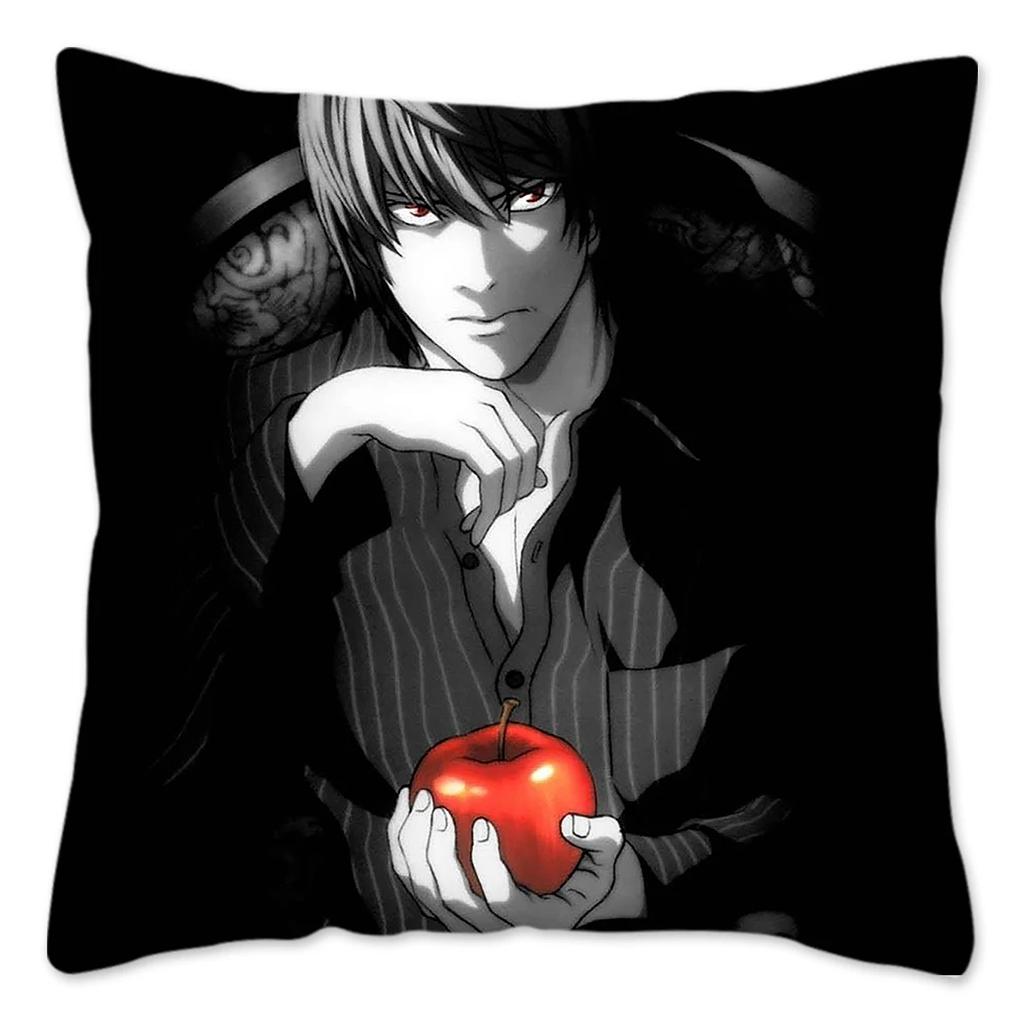 Anime DEATH NOTE Kissenbezug Heimdekoration Polyester Kissenbezug für Sofa Dekokissenbezug Resuable Funda Cojines 45x45