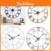 Vintage Round Metal Wall Clock With Quartz Movement For Living Room Decor