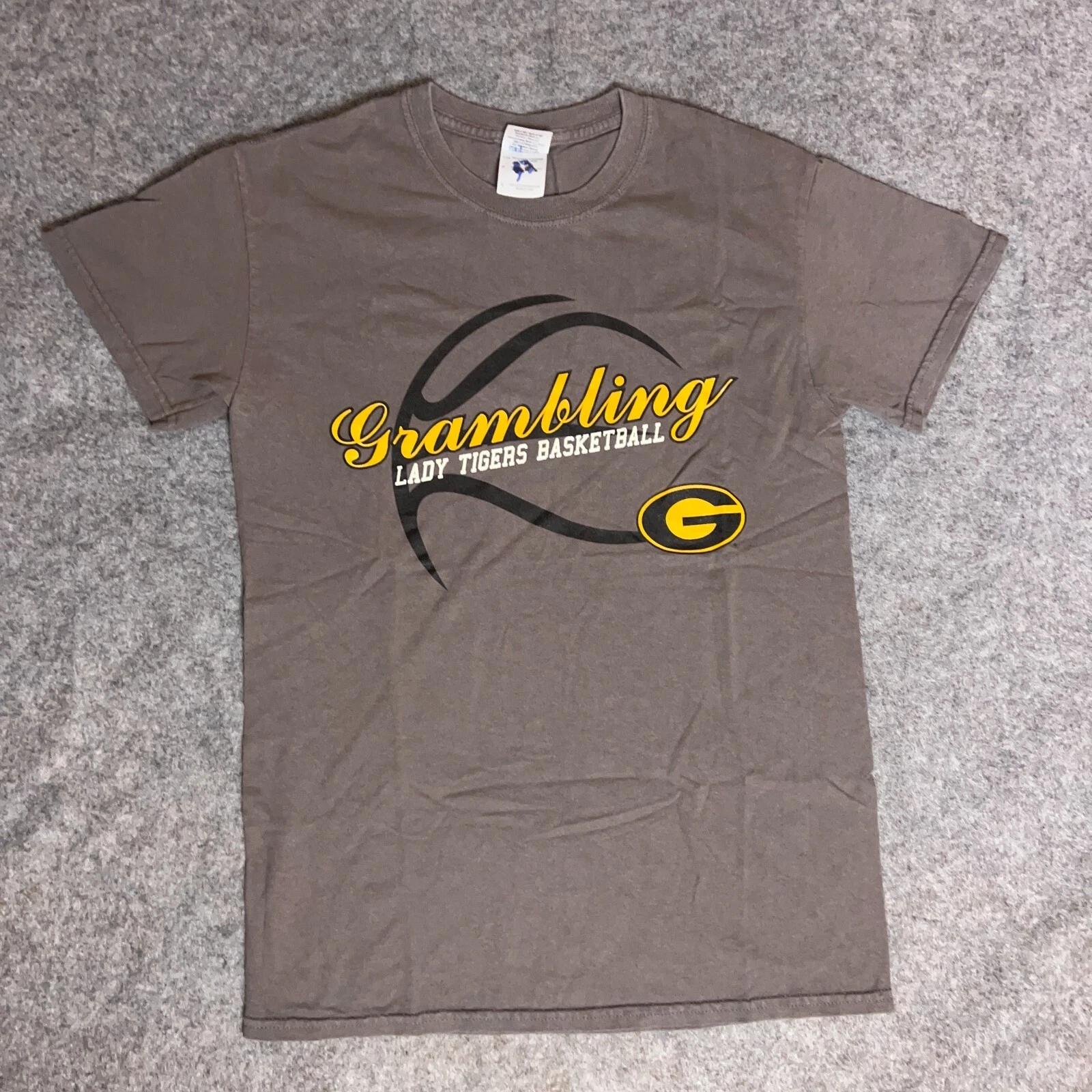 

Grambling Lady Tigers Men Shirt Small Gray Short Sleeve Tee Top NCAA Basketball 4XL