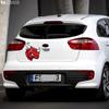 Tri Mishki Wcs107 16*13cm Angry Bull Head Red Car Sticker PVC Decals Motorcycle Accessories Sticker On Car Truck Bumper Laptop Fridge