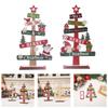 Festival Wood Christmas Decorations Christmas Tree Crafts Tabletop Centerpieces for Indoor Home Shops Decorations