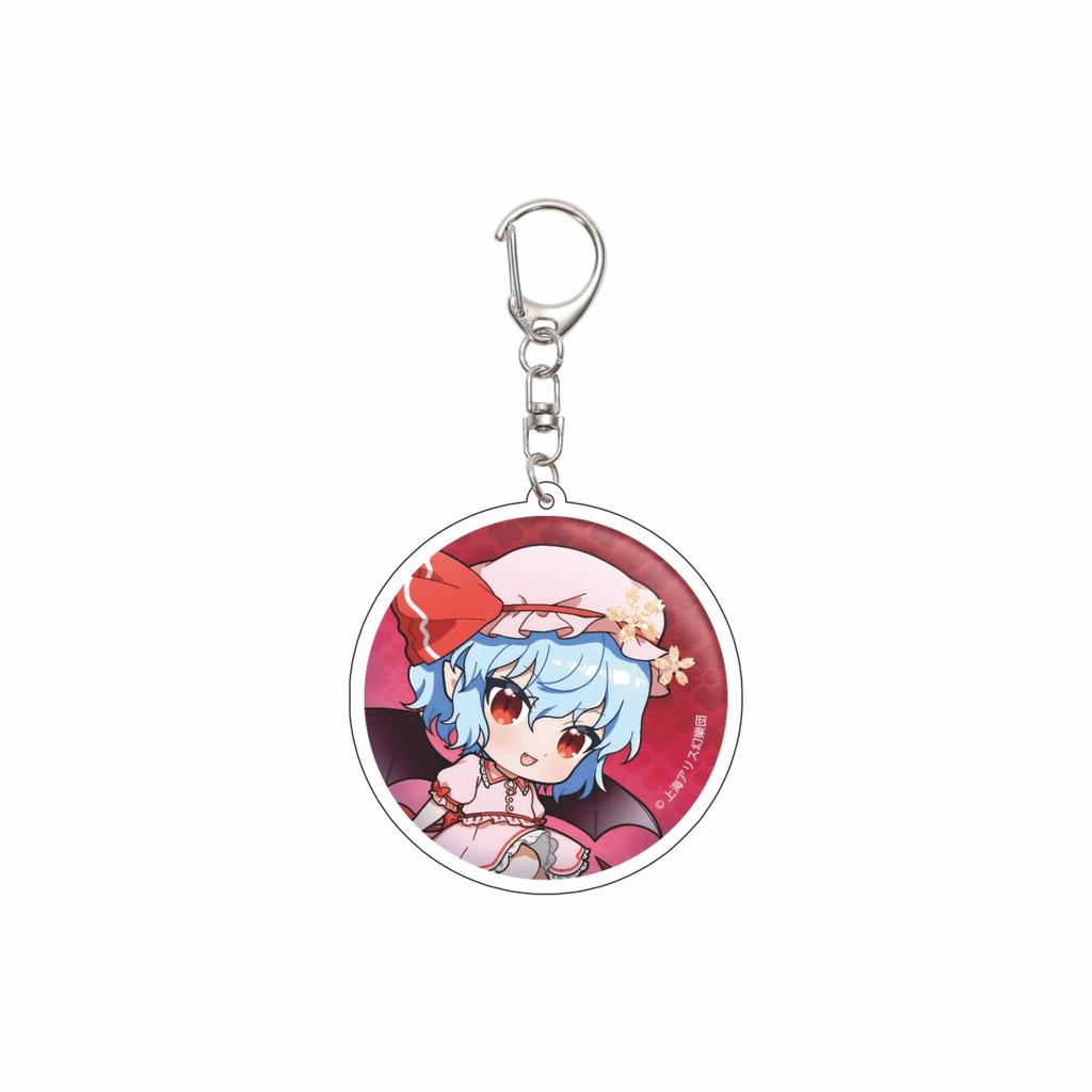 55MM Anime Touhou Project Keychain Saigyouji Yuyuko/Kirisame Marisa Key Chain Acrylic Model Plate Christmas Gifts