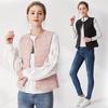 Autumn and Winter New Down Vest Women's Simple Collarless Light and Thin Round Neck V-neck Down Liner Vest Vest Vest