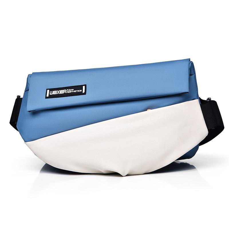 

Мужская модная лоскутная сумка-слинг большой емкости нагрудная сумка прочная спортивная сумка на одно плечо белый