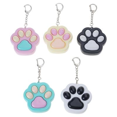 Interactive Cat Paw Keychain Press Toy for Stress Relief Keyring Office Travel Sturdy Plastic Accessory Gift
