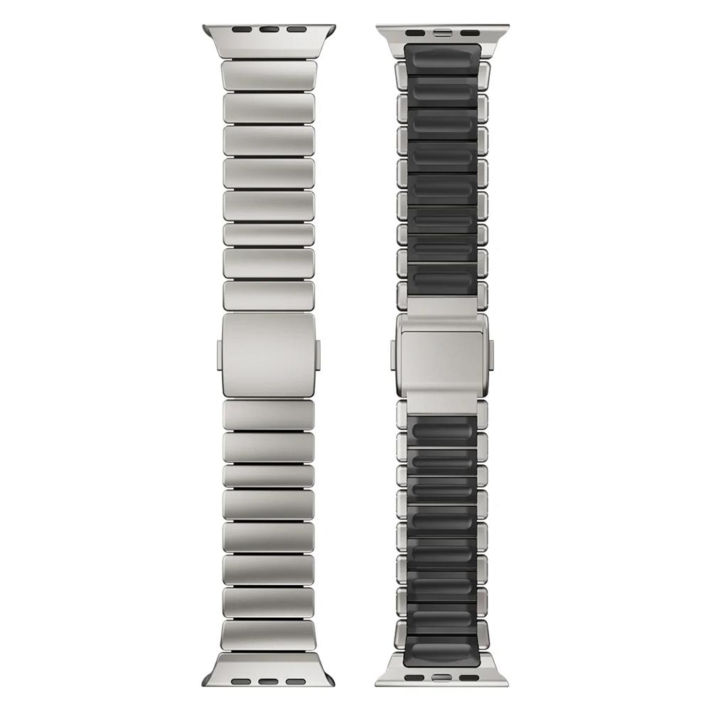 

Titanium Men WatchBand for Apple Watch Ultra 3 49mm Series 11 10 46mm Rubber Strap for Iwatch 9 8 7 6 se 44mm 45mm Magnetic Band 49mm 46mm 45mm 44mm&175mm