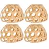 Bamboo Cage Woven Bamboo Lamp Shade Small Chandelier Cover Rustic Bulb Lampshades  Pendant Light