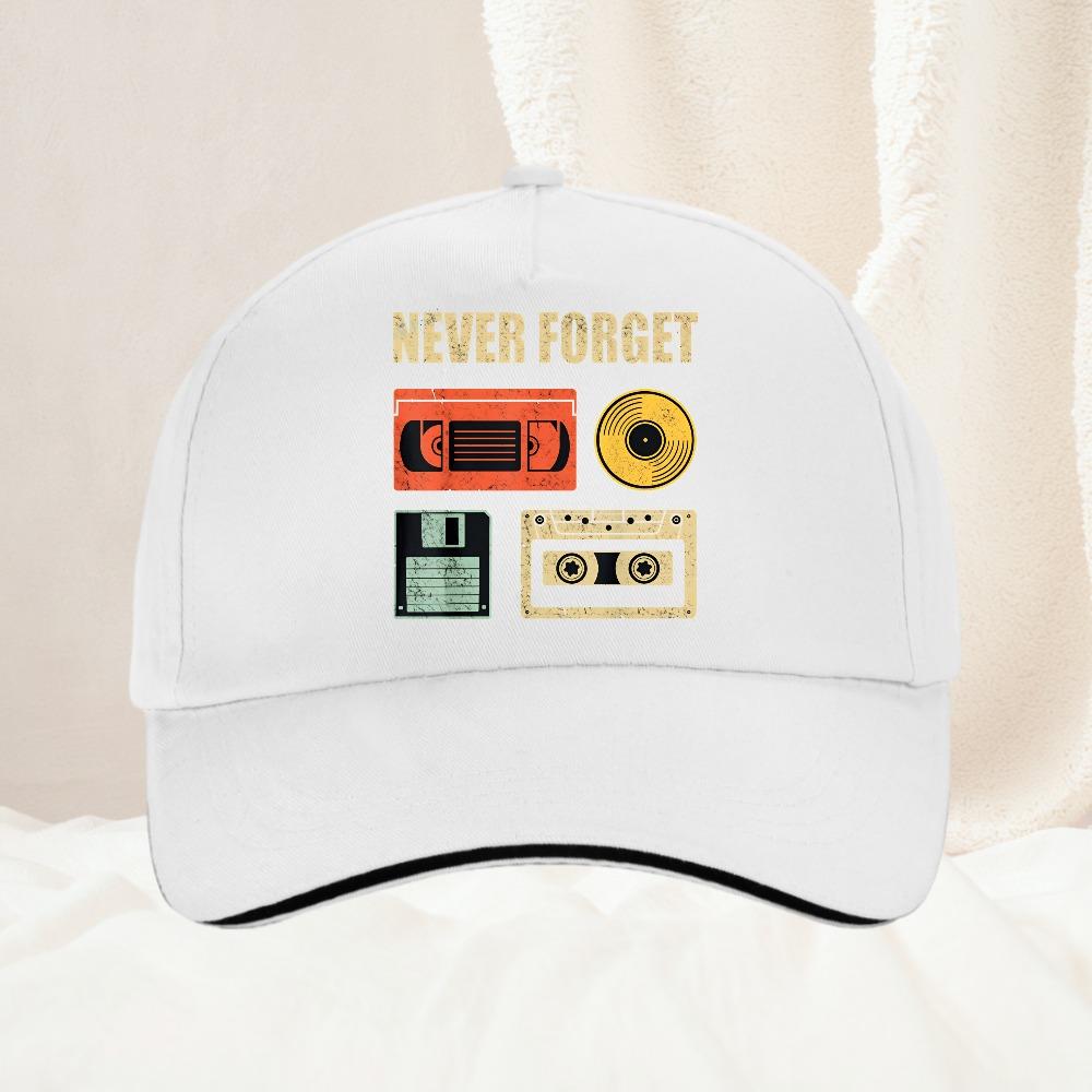 Never Forget The Old Radio Unisex Women Printing Baseball Cap Summer Couple Adjustable Golf Hat Snapback