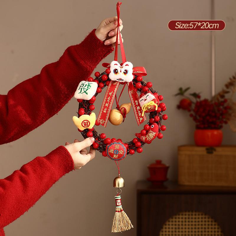 2025 Spring Festival Snake Year Hanging Ornament - Traditional Chinese New Year Home Decor & Festive Pendant