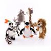 6 Pcs/set  Animation Film Madagascar Plush Toys Cartoon Lion Giraffe Penguin Zebra Hippo Lemur Dolls Kids Baby Birthday Gifts