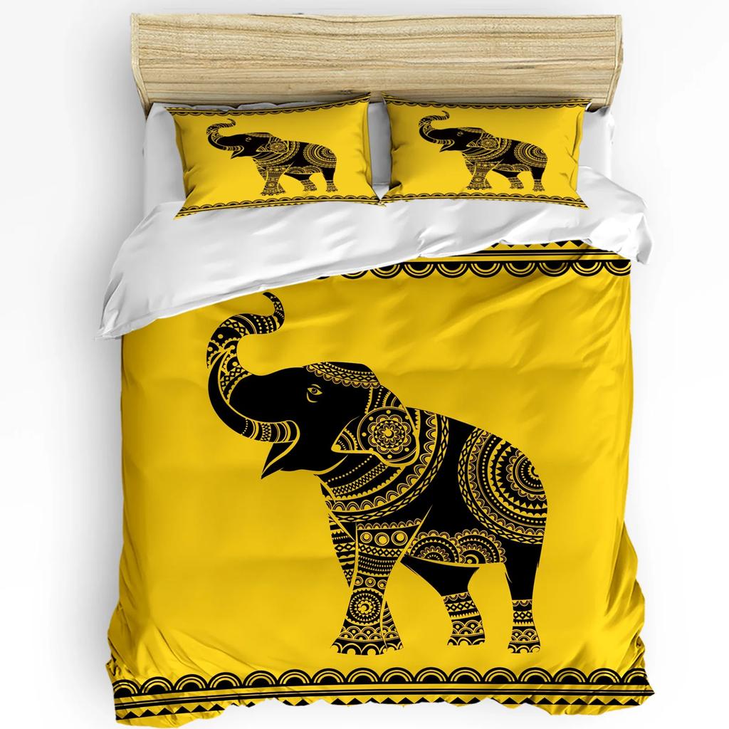 Elephant Nursery Decor Bedding Set For Bedroom Bed Home Cute Elephants Holding Heart Shape Duvet Cover Quilt Cover Pillowcase