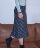 Melion Edna Check Long Skirt
