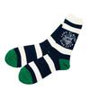 Sinacova Men's Long Socks, Size 25-27cm, Casual, Sporty, Crew Socks with Striped Captain Print, 24277410 (Navy)
