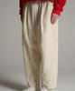 TENER Corduroy Dart Wide Banding Pants Ivory