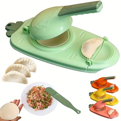 2-In-1 Dumpling Maker - Kitchen Utensil For DIY Dumpling Moulds And Dough Pressing - Stainless Steel Dumpling Skin Press