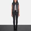 Waist Coat Women's Handmade Party Leather Button Stylish Western Vest Coat Black Lambskin