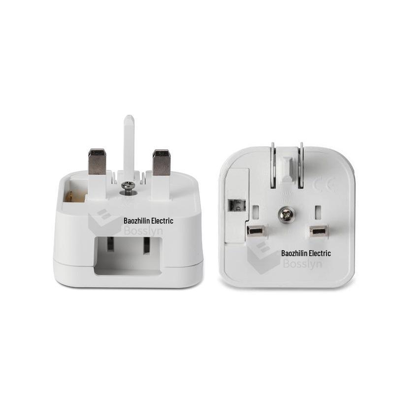 Built-in UK to US Plug Adapter Two-Pin 10A Conversion Socket American to British Plug Adapter