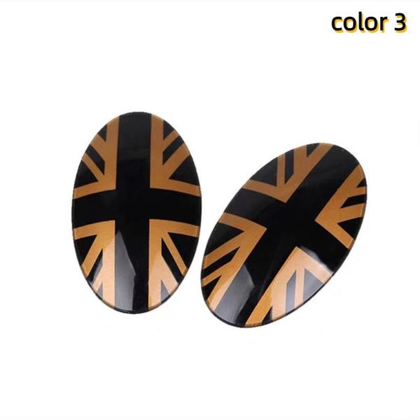 

2 шт., наклейки на крышку переключения передач автомобиля, наклейки, модификация, аксессуары для MINI Cooper F56 F55 F54 F57 F60 COUNTRYMAN color4