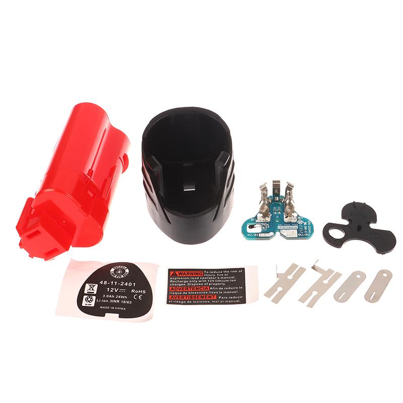 1 Set For Milwaukee 12V 1.3Ah 1.5Ah Li-Ion Battery For M12 Lithium Battery Plastic Case Box Pcb Protection Circuit Board