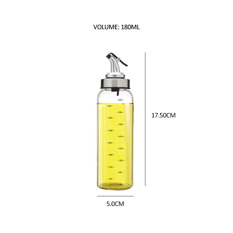 Kitchen Olive Oil Dispenser Cooking Oil Sprayer Glass Vinegar Cruet 6oz 10oz 17oz Olive Bottle Vinegar Dispenser Oil Container
