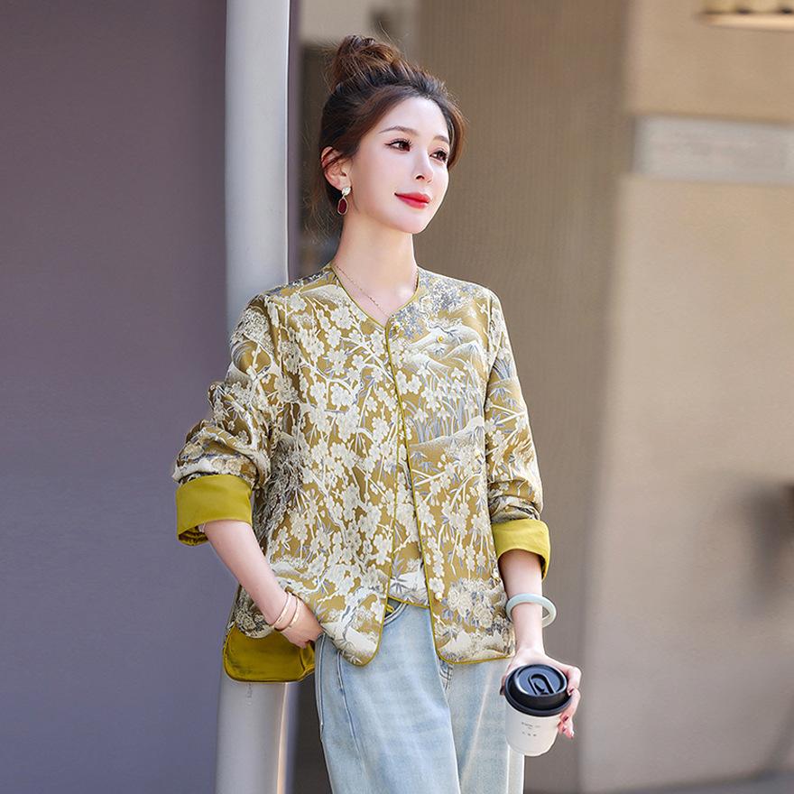 

Куртка женская весенне-осенняя с небольшим чувством дизайна, ретро жаккард, молодежный короткий топ 2XL