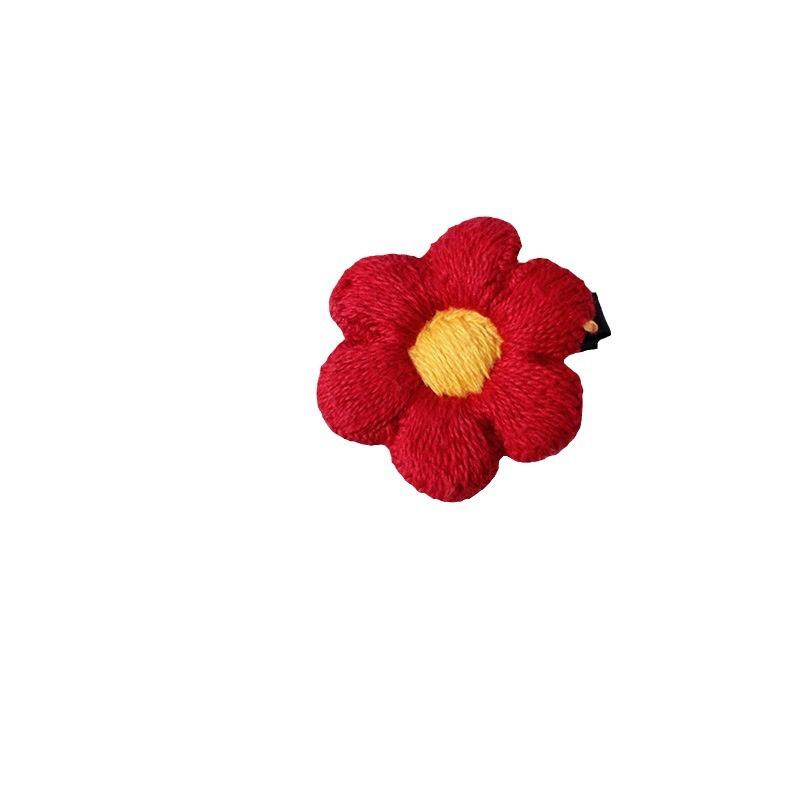 Cute Little Safflower Wool Hairpin Hair Accessories Women'S Japanese Brooch Alloy Hairpin Headband Edge Clip Set