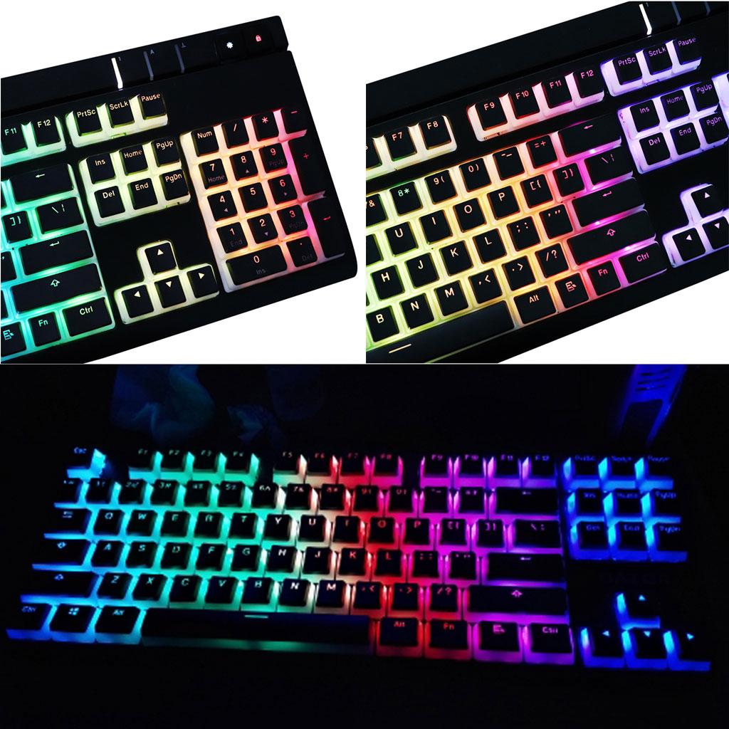 RGB 143 Keycaps ANSI Layout PBT Pudding Double Skin Milk Shot Backlit Keycap For Corsair K70 K65 Mechanical Keyboard