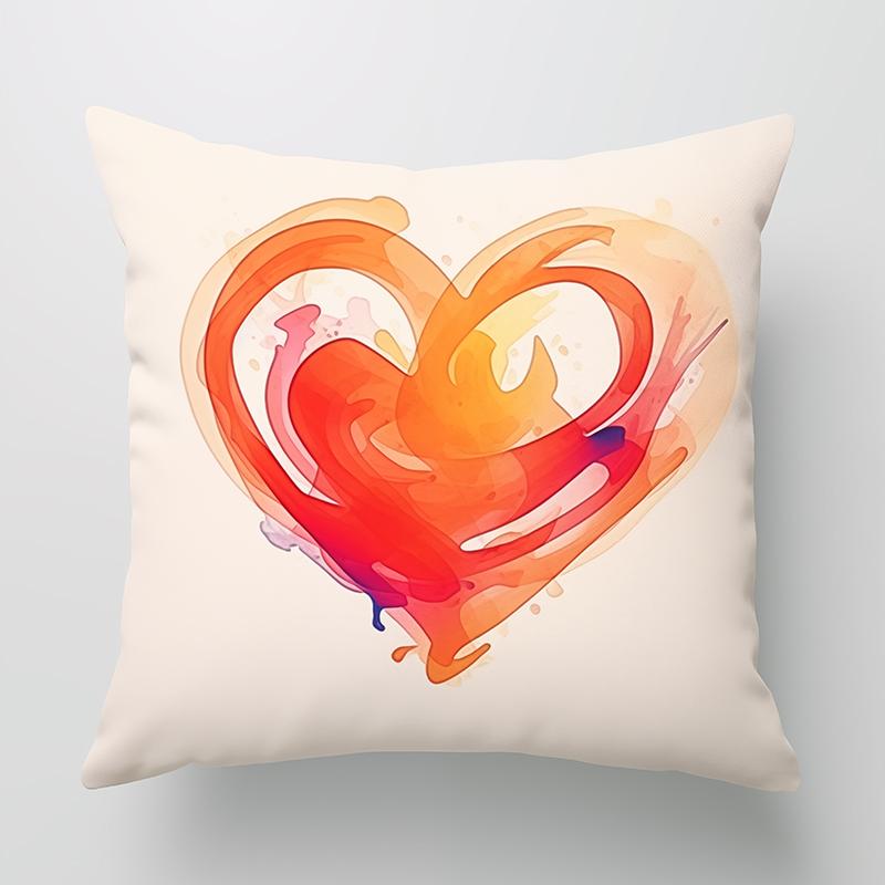 

1 шт. двухсторонние наволочки с принтом «Любовь» (17,7 *17,7 ) Уютный домашний декор, кровать, диван, стул, наволочки без подушки 45cm*45cm бежевый