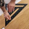 12/7inch Triangle Ruler Aluminum Alloy Metric Angle Ruler High Precision 90° Triangle Carpenter Square Ruler Carpenter Tools