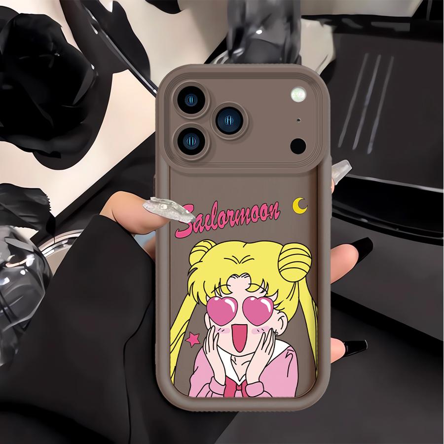 Case for Apple iPhone 17 Pro Max Air XR 15 14 Plus 16 11 12 13 Mini XS 16e Phone Cover Cartoon Sailor Moon