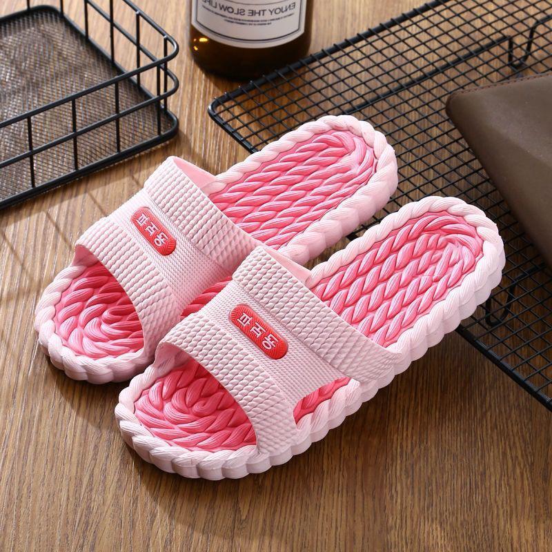 Men's EVA Slippers Black Patchwork Color Soft Sole Casual Indoor Slippers At Home Bathroom Anti Slip Slippers Summer