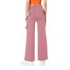 Fashion Women's Solid Color Self Cultivation Elastic Band Pockets Pants