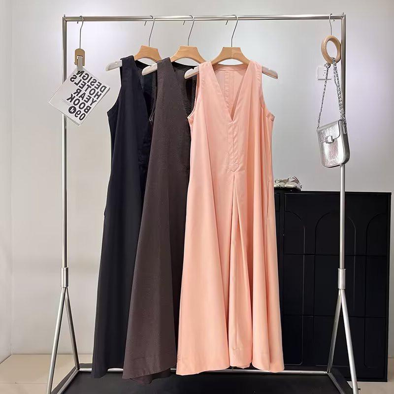 

Spring/Summer Women s Elegant Loose A-Line Maxi Dress Large
