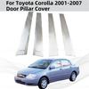 Car Upgra ABS Chrome Accessories Plated 2004 2006 2008 2010 2014 For Toyota Probox Succeed Door Pillar Cover Trim Paste Style